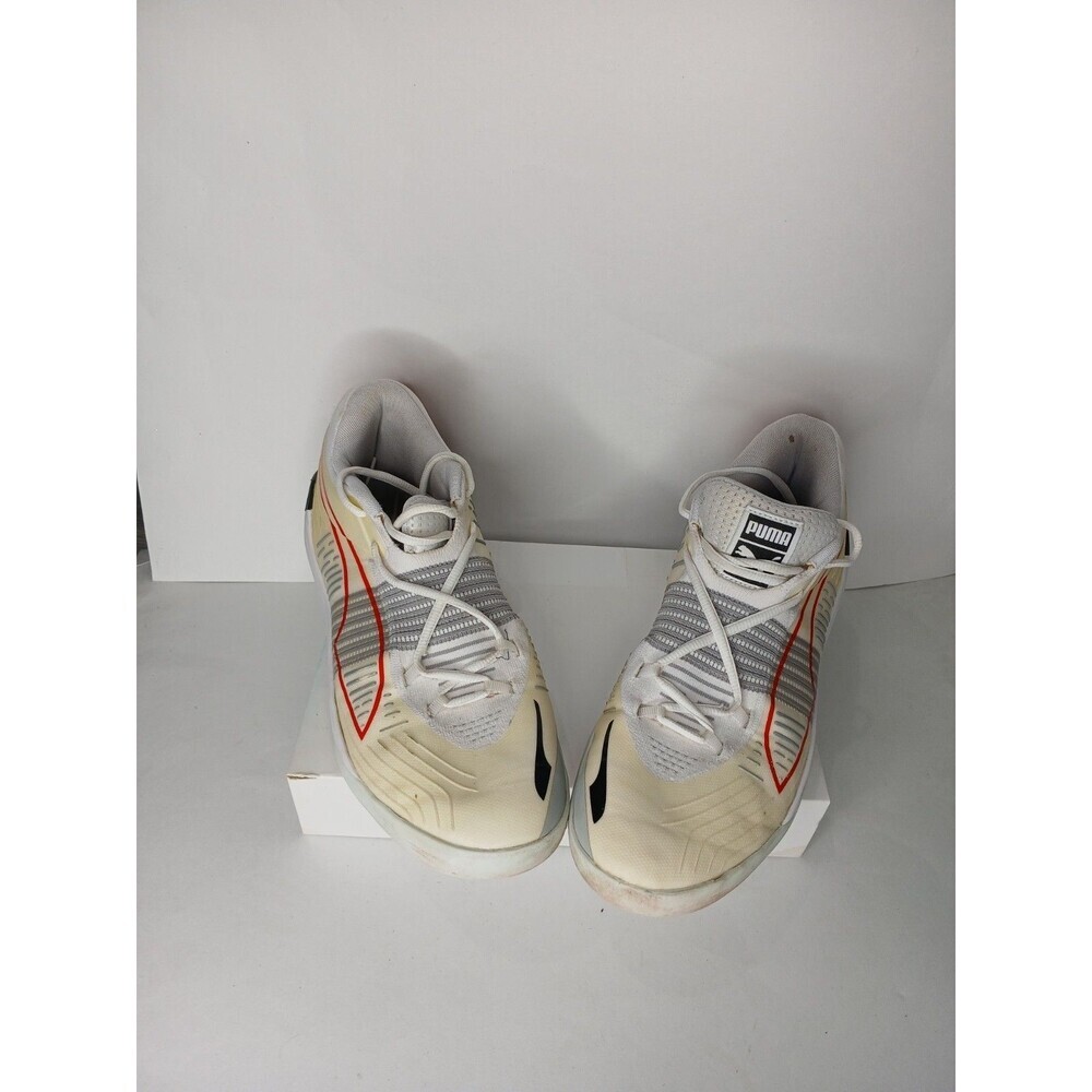 Puma Fusion Nitro Team BasketballShoesWhite Gra RedMen'sSize 11 AthleticSneakers - Picture 5 of 7